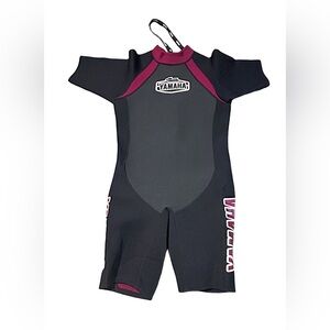 Yamaha Neoprene Shorty Wetsuit Mens XXL Black Red Jet Ski Surf Swim